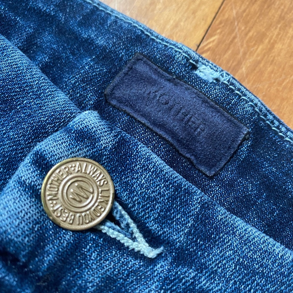 MOTHER High Waisted Looker Ankle Fray Jeans